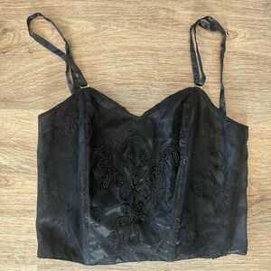 Victoria’s Secret Vintage Gold Label 90’s Beaded Corset